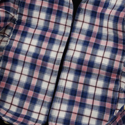 [Used] Barneys New York BARNEYS NEWYORK Cotton Check Horizontal Collar Casual Shirt Navy x Pink x White [Size M] [NVY] [S/S/A/W] [Condition Rank C] [Men&