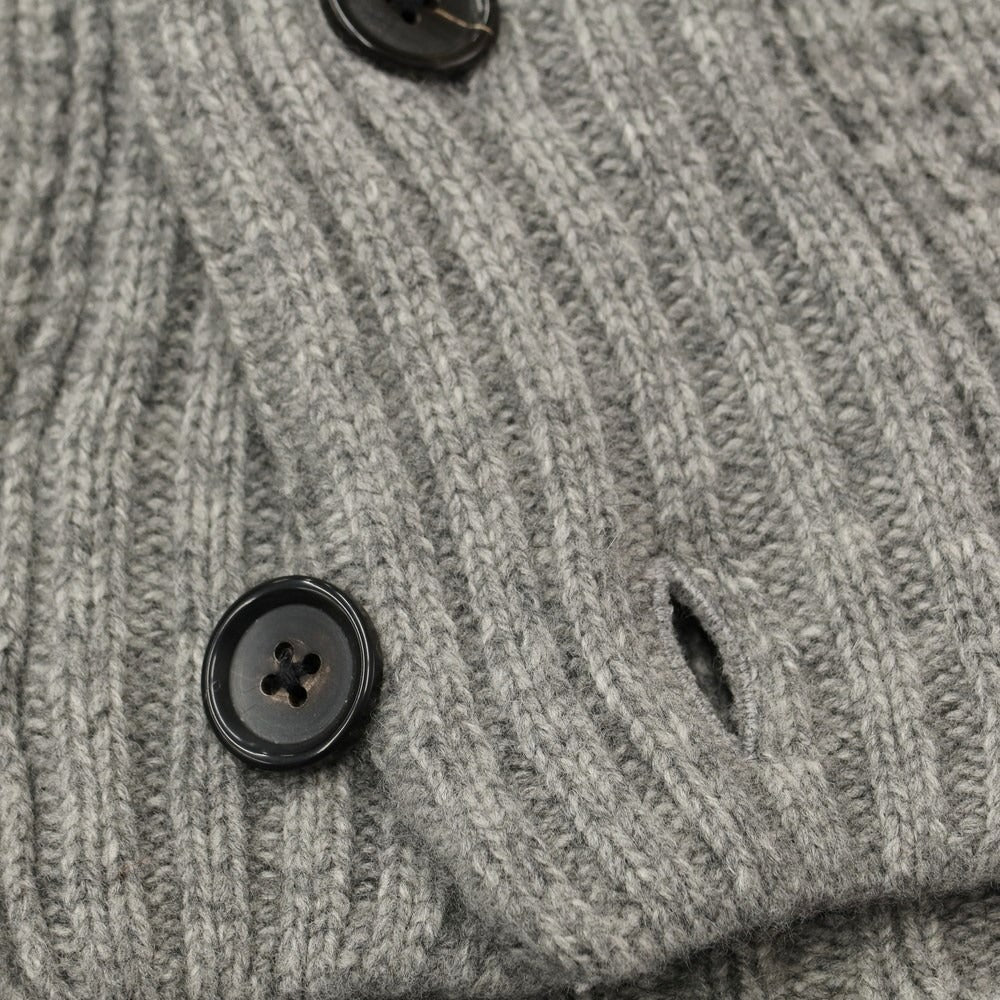 [Used] EDIFICE mid-gauge wool shawl collar knit cardigan, gray [size 44] [GRY] [A/W] [Condition rank B] ​​[Men&
