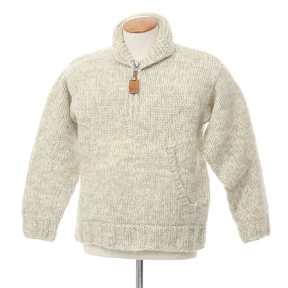[Used] Canadian Sweater Canadian Sweater Company Ltd. Low Gauge Wool Pullover Cowichan Knit Ivory x Light Gray [WHT] [A/W] [Condition Rank B] ​​[Men&