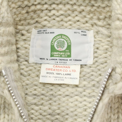 [Used] Canadian Sweater Canadian Sweater Company Ltd. Low Gauge Wool Pullover Cowichan Knit Ivory x Light Gray [WHT] [A/W] [Condition Rank B] ​​[Men&