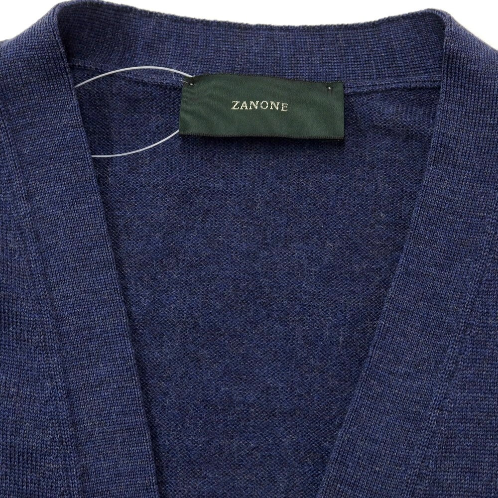 [Used] ZANONE high gauge wool knit vest cardigan navy [size 46] [NVY] [A/W] [Condition rank B] ​​[Men&