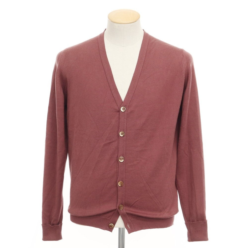 【中古】ジョンスメドレー JOHN SMEDLEY カーディガン
 ワインレッド【サイズS】【RED】【S/S】【状態ランクB】【メンズ】
【769492】 BPD