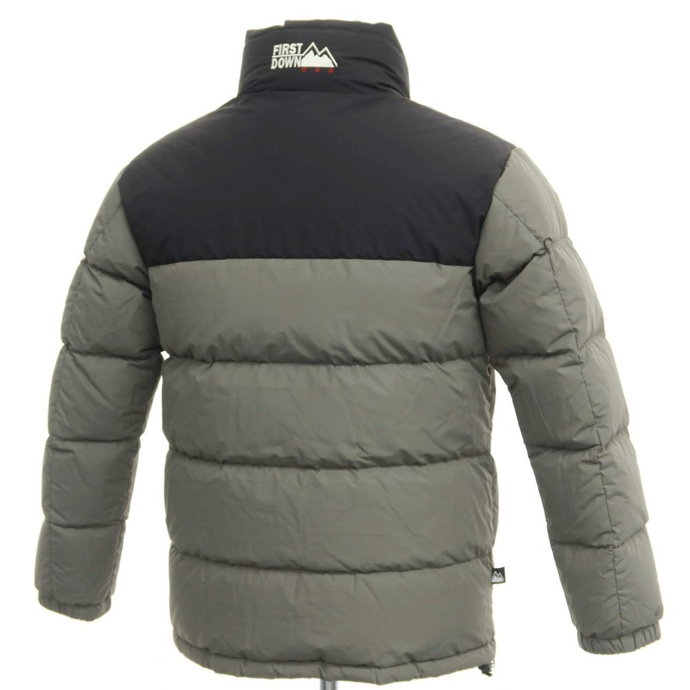 【中古】ファーストダウン FIRST DOWN ポリエステル ナイロン リバーシブル ダウンジャケット ブルゾン グレー系xブラック【サイズS】【GRY】【A/W】【状態ランクB】【メンズ】【768976】