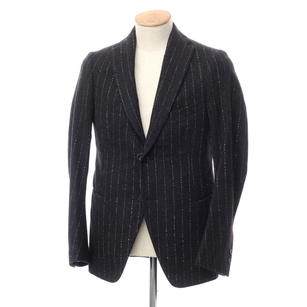 [Used] Maison Braque wool cashmere striped 2B tailored jacket, dark grey [size 38] [GRY] [A/W] [Condition rank A] [Men&