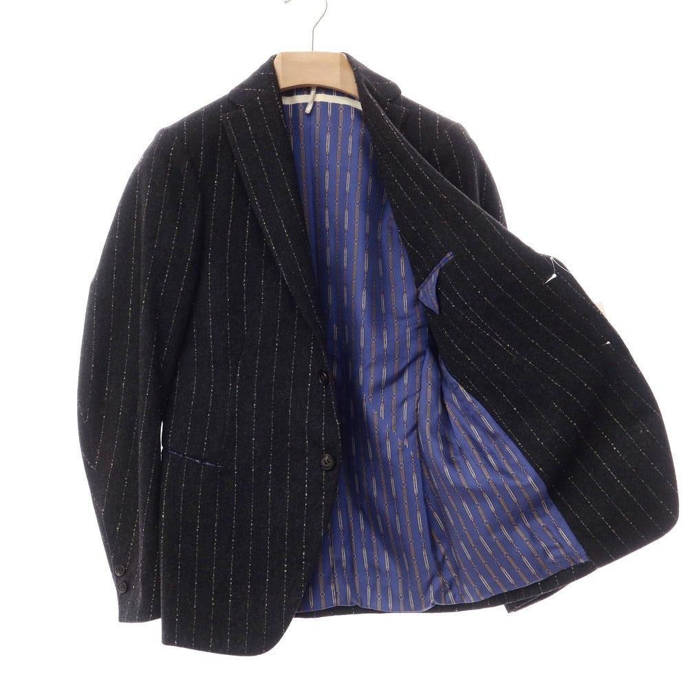 [Used] Maison Braque wool cashmere striped 2B tailored jacket, dark grey [size 38] [GRY] [A/W] [Condition rank A] [Men&