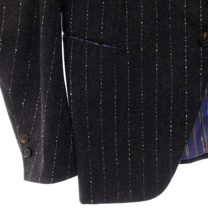 [Used] Maison Braque wool cashmere striped 2B tailored jacket, dark grey [size 38] [GRY] [A/W] [Condition rank A] [Men&