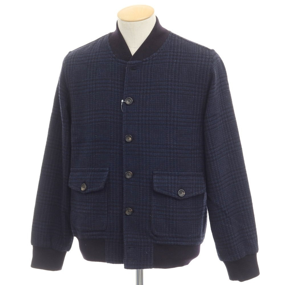 [Used] CIRCOLO 1901 Wool nylon check blouson navy [Size S] [NVY] [A/W] [Condition rank B] ​​[Men&