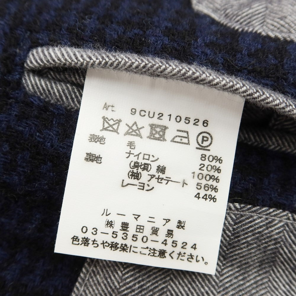 [Used] CIRCOLO 1901 Wool nylon check blouson navy [Size S] [NVY] [A/W] [Condition rank B] ​​[Men&