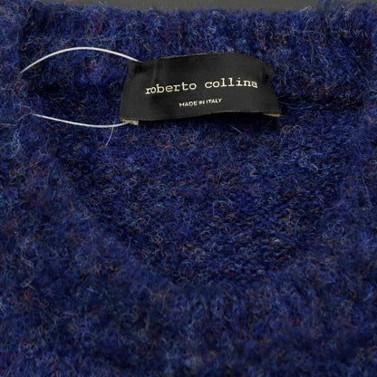 [Used] ROBERTO COLLINA crew neck knit, navy [size 46] [NVY] [A/W] [Condition rank A] [Men&