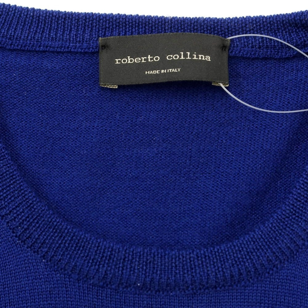 [Used] Roberto Collina ROBERTO COLLINA High Gauge Wool Crew Neck Knit Royal Blue [Size 44] [BLU] [A/W] [Condition Rank B] ​​[Men&