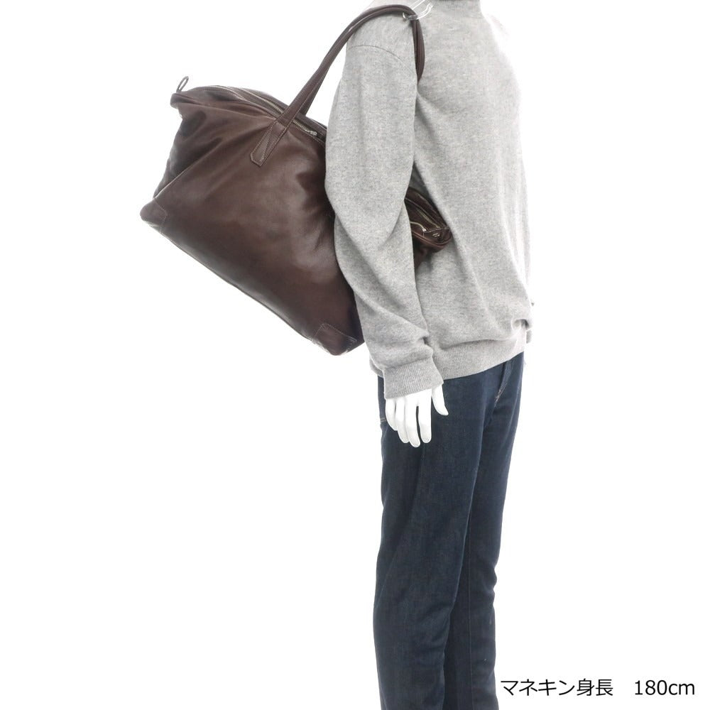 【中古】アニアリ aniary レザー ボストンバッグ ブラウン【W58xH33xD13.5】【BRW】【S/S/A/W】【状態ランクB】【メンズ】【769279】