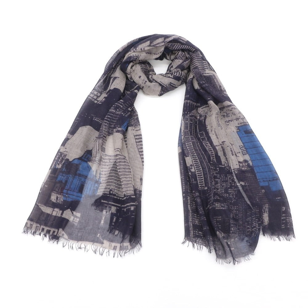 [Used] Altea Modal Cashmere Large Stole Purple Navy x Brown [NVY] [A/W] [Condition Rank B] ​​[Unisex] [769080]