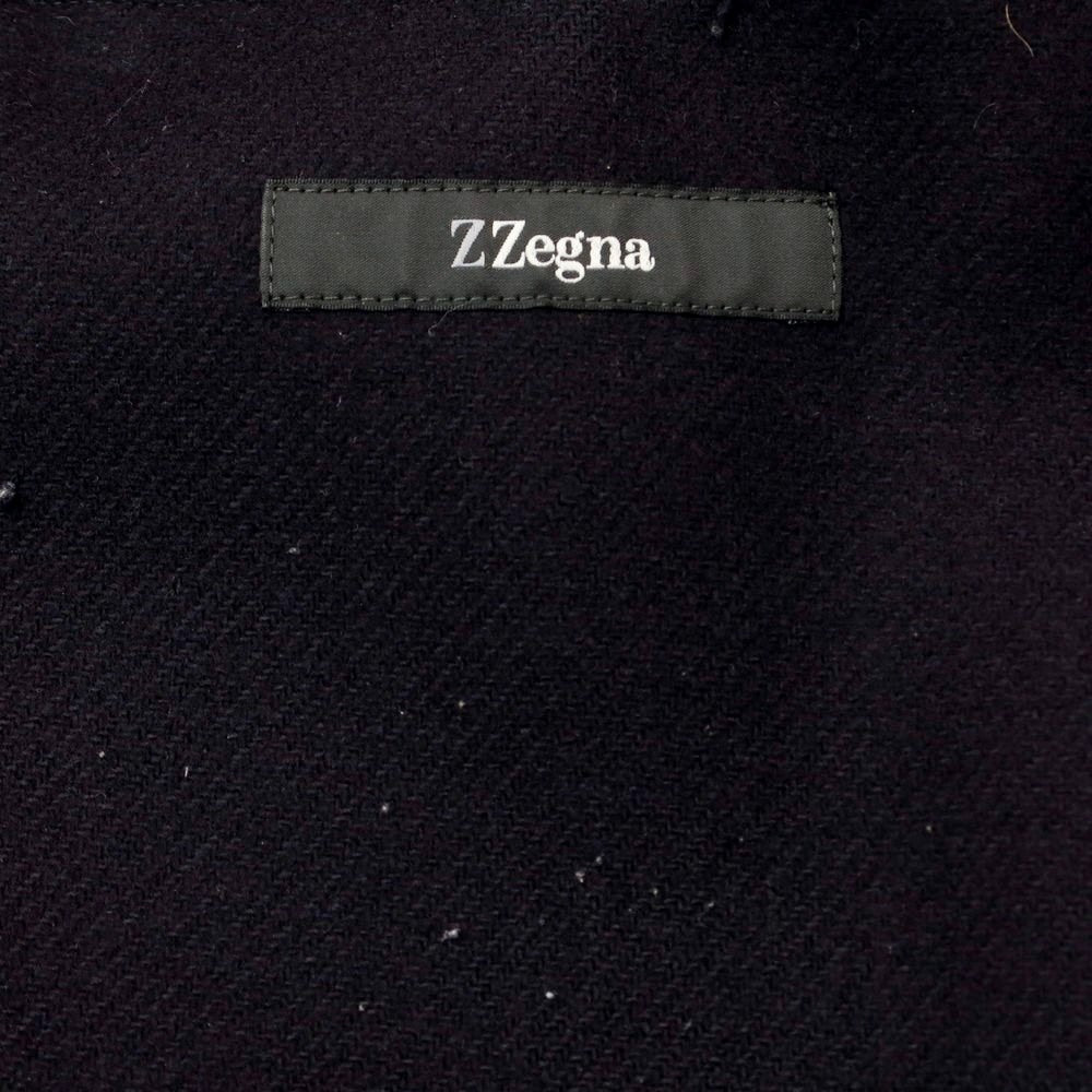 中古】ジーゼニア Z Zegna ウール フーデッドコート ネイビー【サイズM