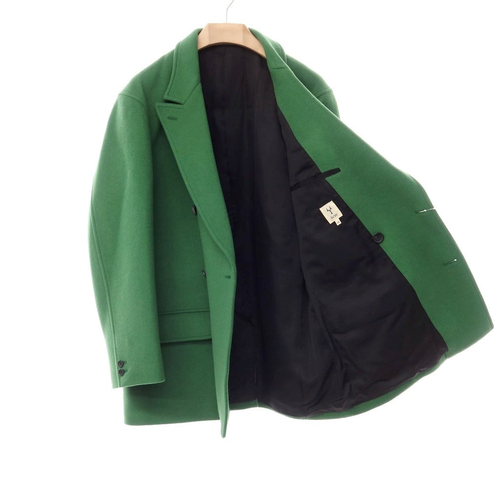 [Used] Scye Wool Cashmere Melton DB Short Coat Double-breasted coat Green [Size 38] [GRN] [A/W] [Condition Rank A] [Men&