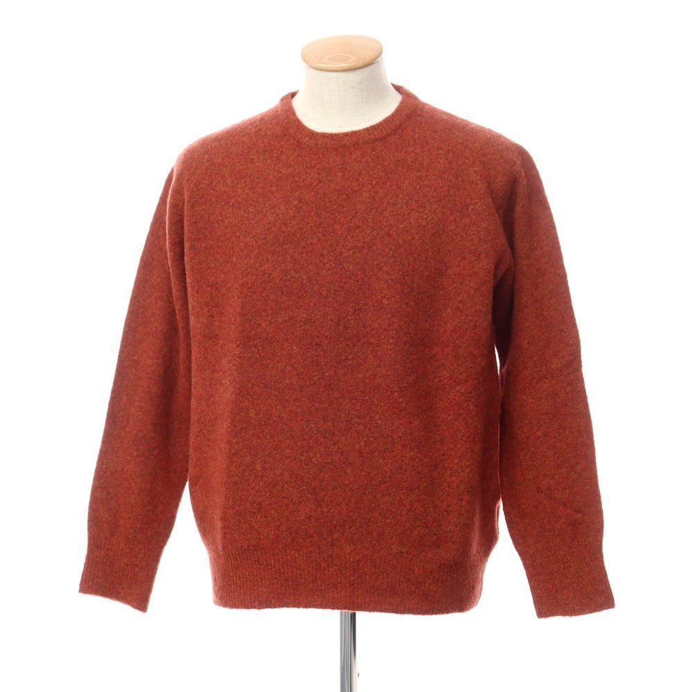 [Used] 417byEDIFICE Wool nylon crew neck pullover knit red brown [Size M] [BRW] [A/W] [Condition rank B] ​​[Men&