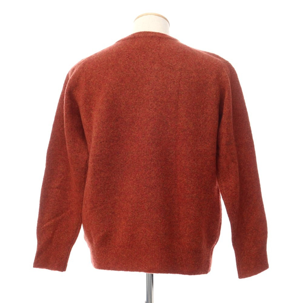 [Used] 417byEDIFICE Wool nylon crew neck pullover knit red brown [Size M] [BRW] [A/W] [Condition rank B] ​​[Men&