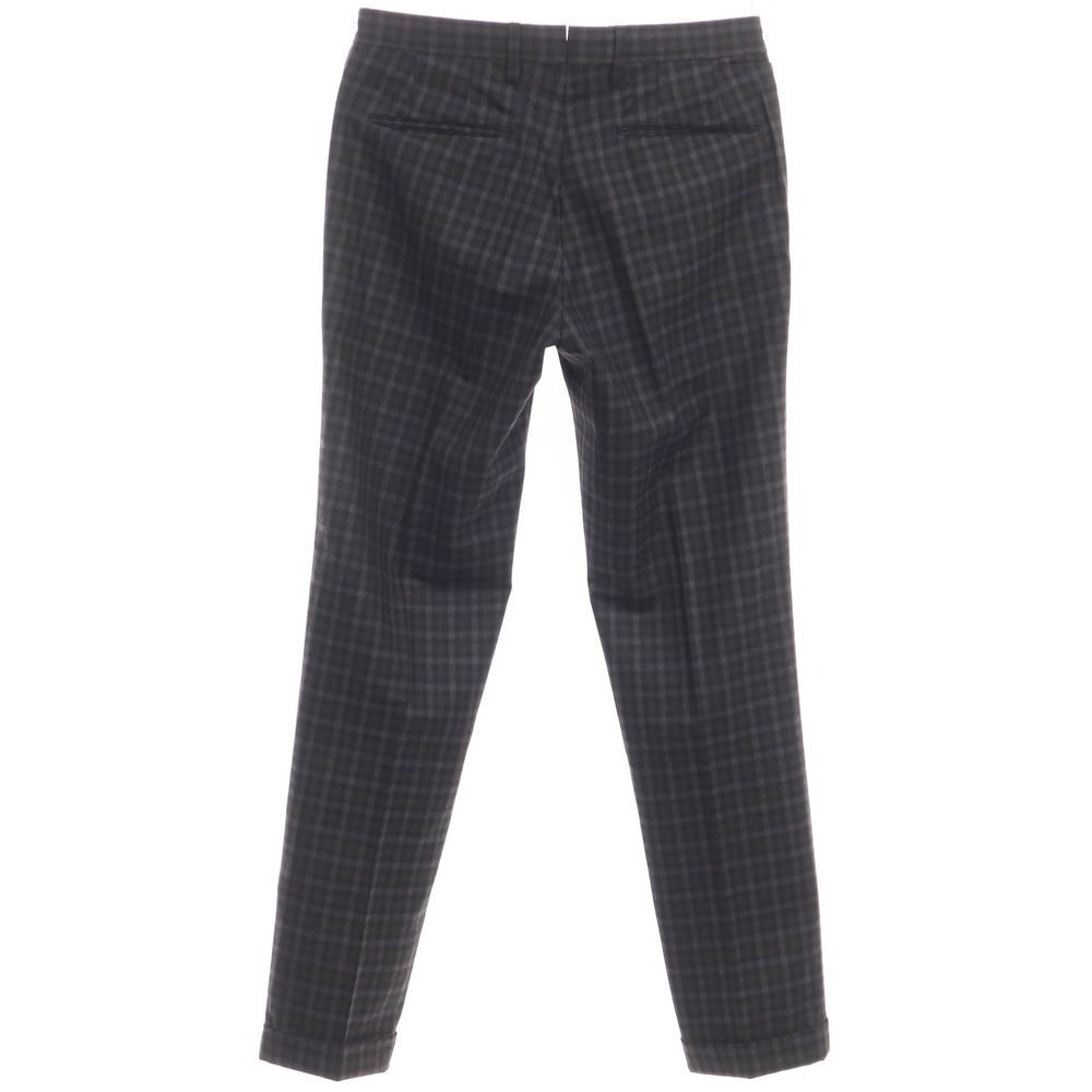 [Used] PT01 SOUL stretch wool check slacks, gray x olive [size 46] [GRY] [A/W] [Condition rank A] [Men&