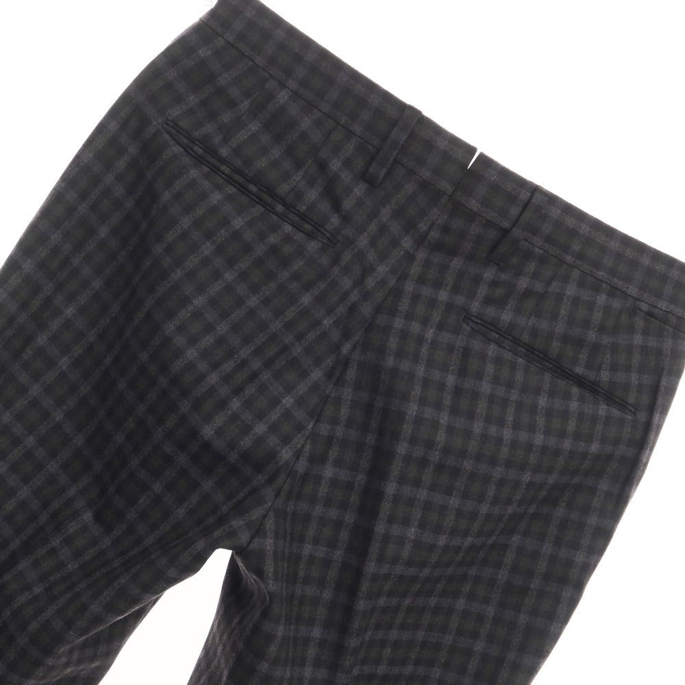 [Used] PT01 SOUL stretch wool check slacks, gray x olive [size 46] [GRY] [A/W] [Condition rank A] [Men&