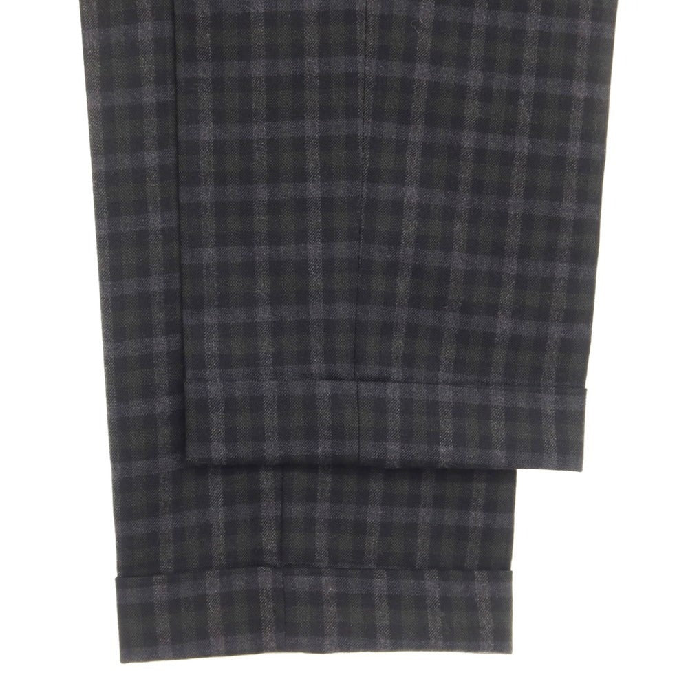 [Used] PT01 SOUL stretch wool check slacks, gray x olive [size 46] [GRY] [A/W] [Condition rank A] [Men&