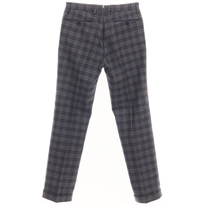 [Used] INCOTEX Wool Check Slacks Pants Gray x Navy [Size 46] [GRY] [A/W] [Condition Rank B] ​​[Men&