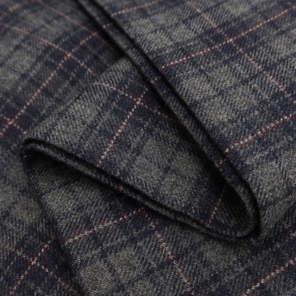 [Used] INCOTEX Wool Check Slacks Pants Gray x Navy [Size 46] [GRY] [A/W] [Condition Rank B] ​​[Men&