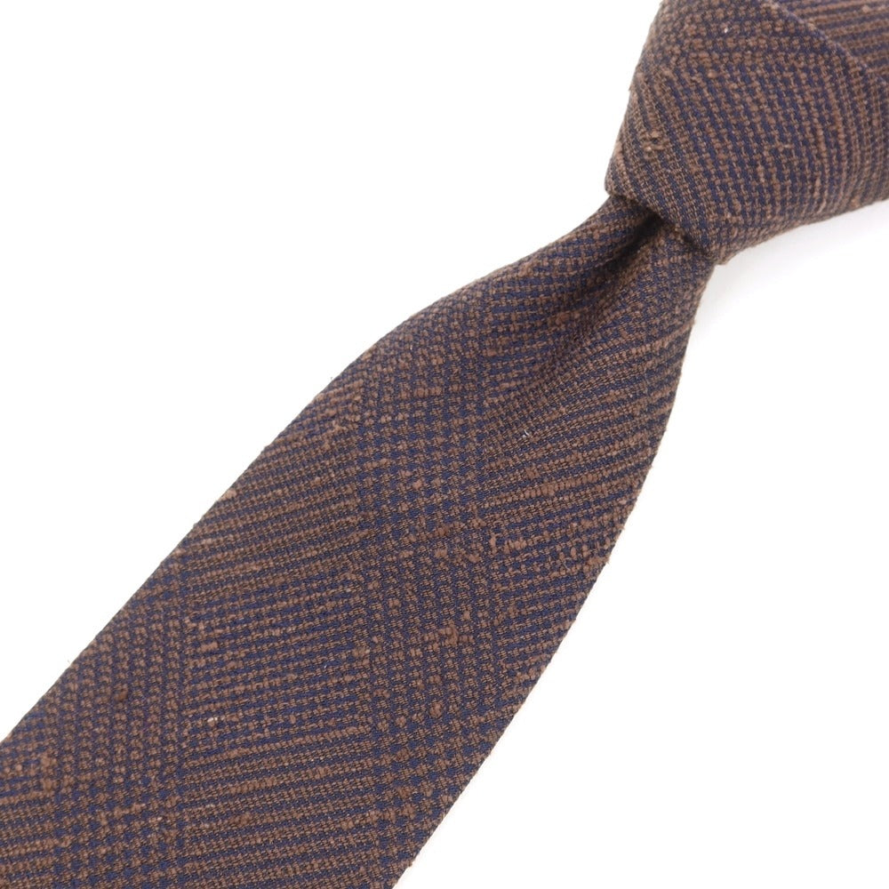 【新品】ステファノ ビジ stefano bigi チェック柄ネクタイ
 ブラウンxネイビー【サイズ－】【BRW】【S/S/A/W】【状態ランクN】【メンズ】
【769381】