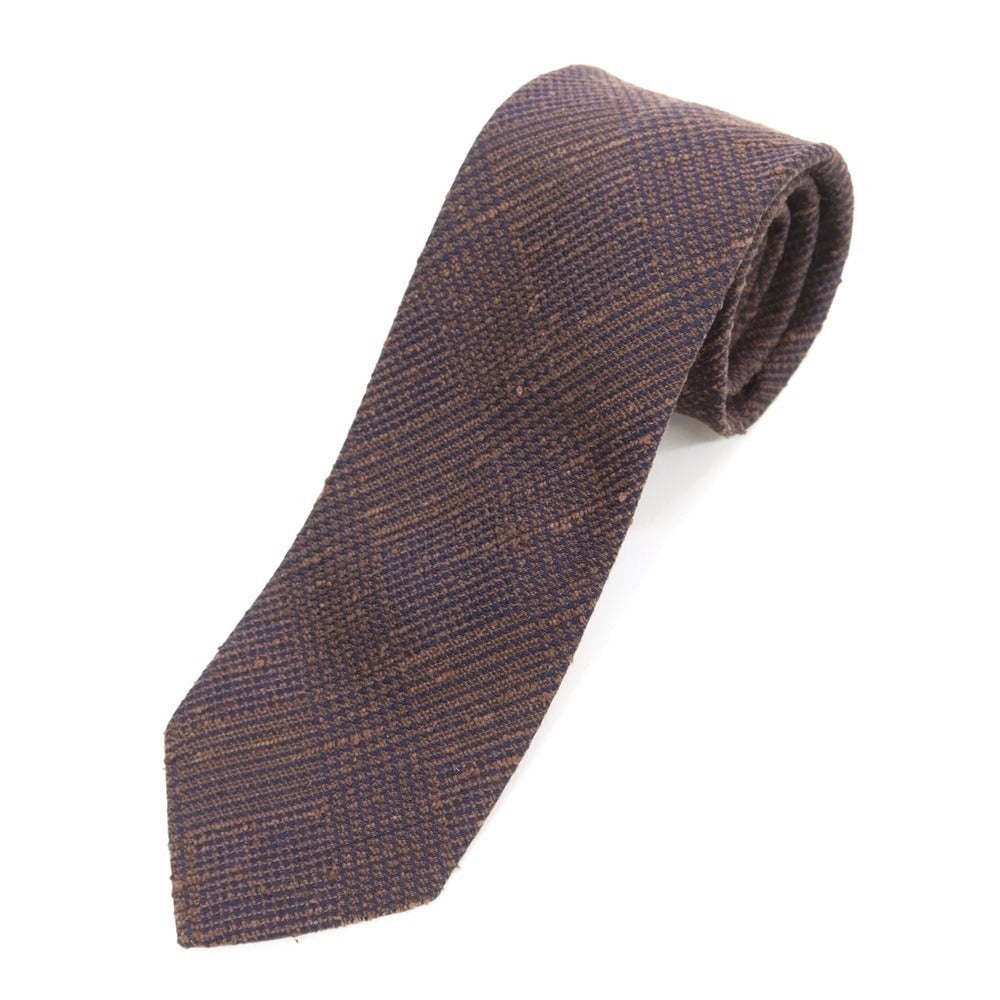 【新品】ステファノ ビジ stefano bigi チェック柄ネクタイ
 ブラウンxネイビー【サイズ－】【BRW】【S/S/A/W】【状態ランクN】【メンズ】
【769381】