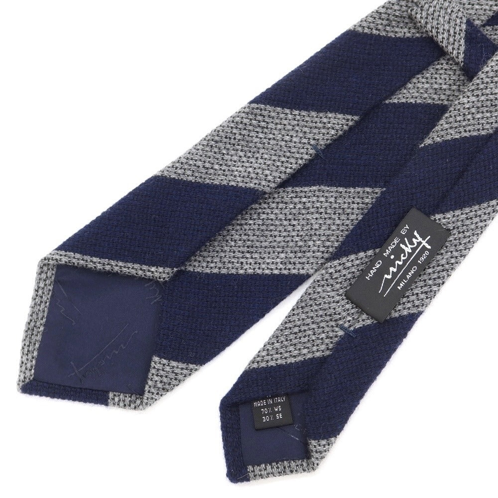 【新品】ニッキー nicky ストライプ柄ネクタイ
 ネイビーxグレー【サイズ－】【NVY】【A/W】【状態ランクN】【メンズ】
【769380】