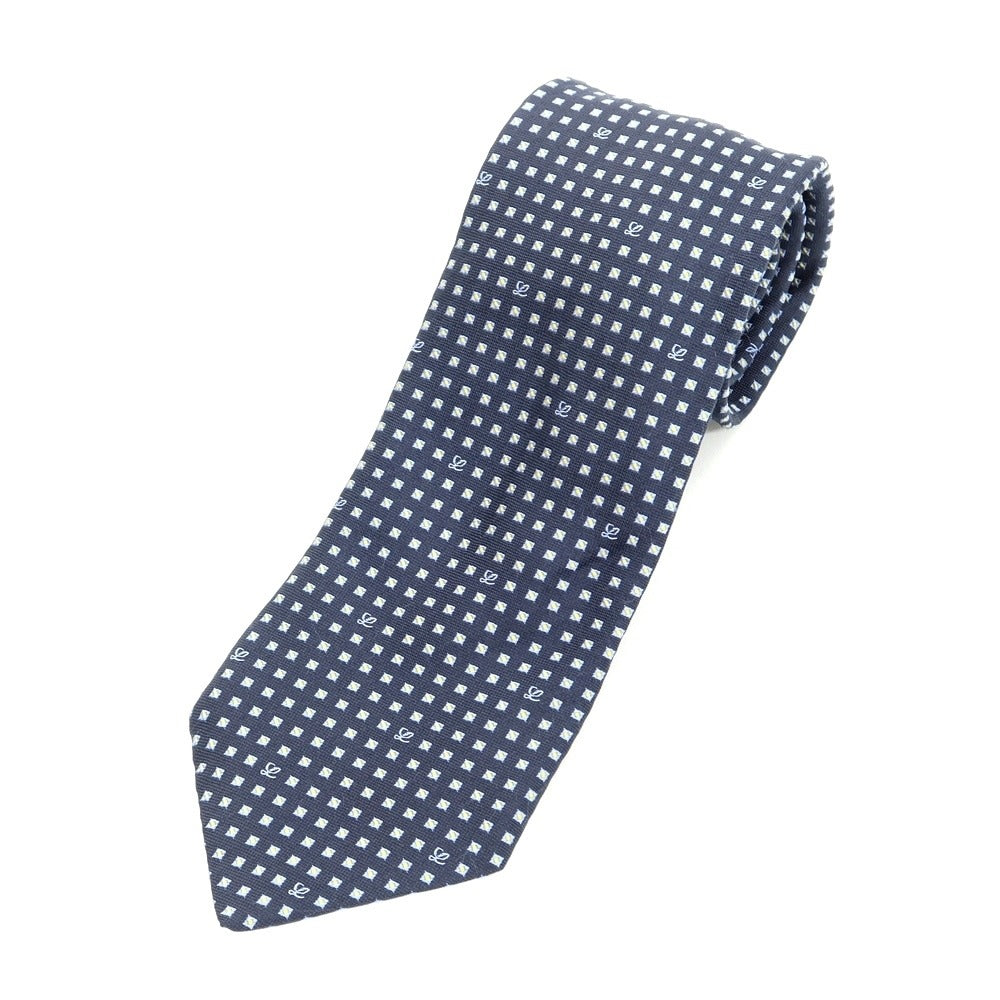 【中古】ロエベ LOEWE 小紋柄ネクタイ
 ネイビー【サイズ－】【NVY】【S/S/A/W】【状態ランクB】【メンズ】
【769376】