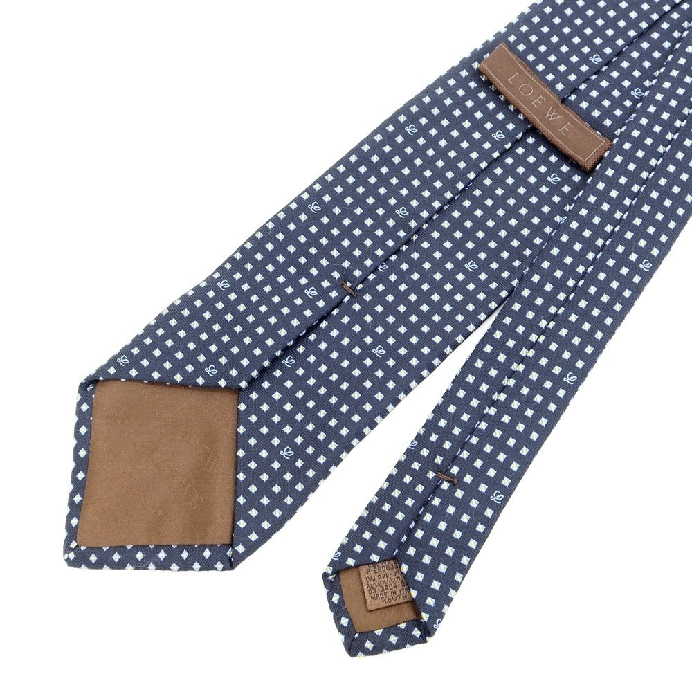 【中古】ロエベ LOEWE 小紋柄ネクタイ
 ネイビー【サイズ－】【NVY】【S/S/A/W】【状態ランクB】【メンズ】
【769376】