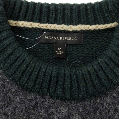 [Used] Banana Republic Wool Nylon Alpaca Crew Neck Pullover Knit Green x Gray [Size M] [GRN] [A/W] [Condition Rank B] ​​[Men&