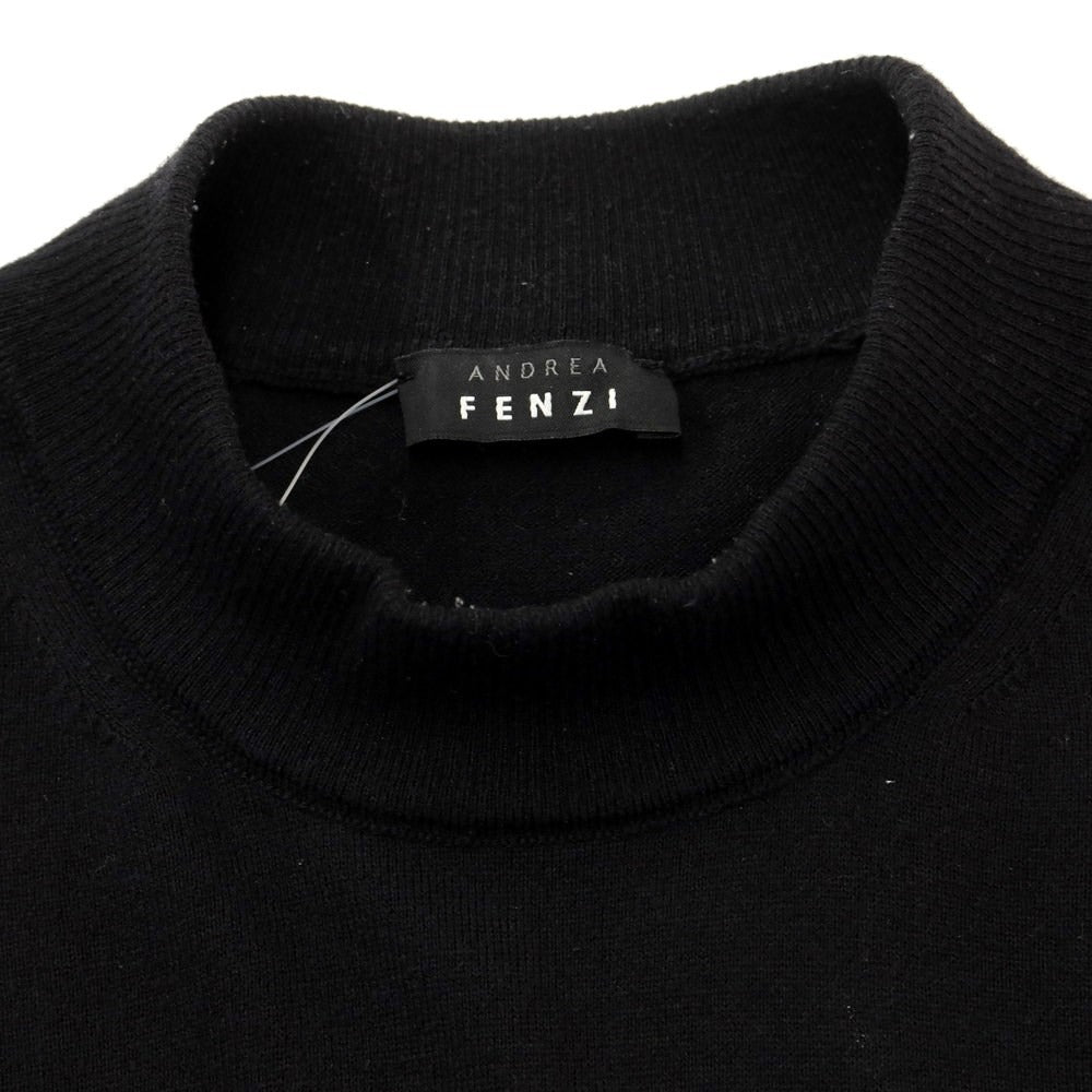 [Used] Andrea Fenzi Cotton wool mock neck pullover knit black [Size 48] [BLK] [A/W] [Condition Rank C] [Men&
