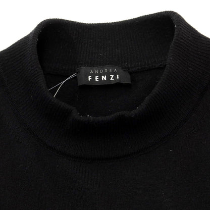 [Used] Andrea Fenzi Cotton wool mock neck pullover knit black [Size 48] [BLK] [A/W] [Condition Rank C] [Men&