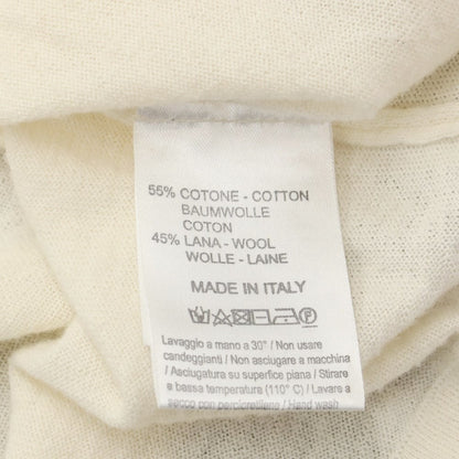 [Used] Andrea Fenzi Cotton wool mock neck pullover knit Ivory [Size 48] [WHT] [A/W] [Condition Rank C] [Men&