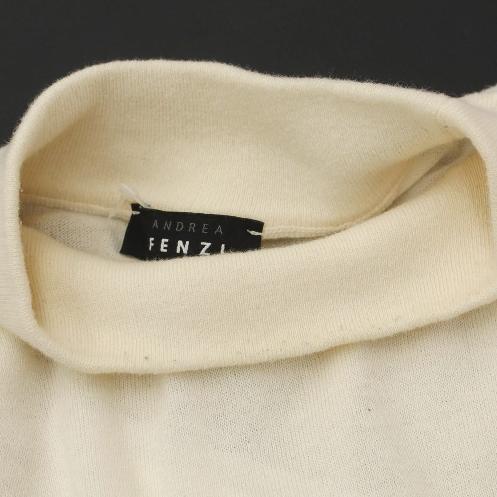 [Used] Andrea Fenzi Cotton wool mock neck pullover knit Ivory [Size 48] [WHT] [A/W] [Condition Rank C] [Men&