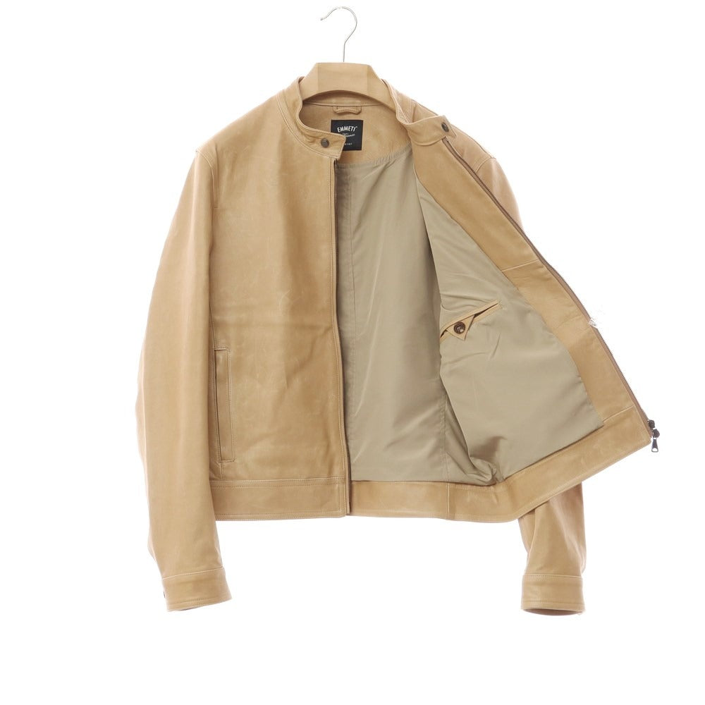 [Used] EMMETI JURI Calfskin Leather Single Riders Jacket Beige [Size 52] [BEI] [A/W] [Condition Rank B] ​​[Men&