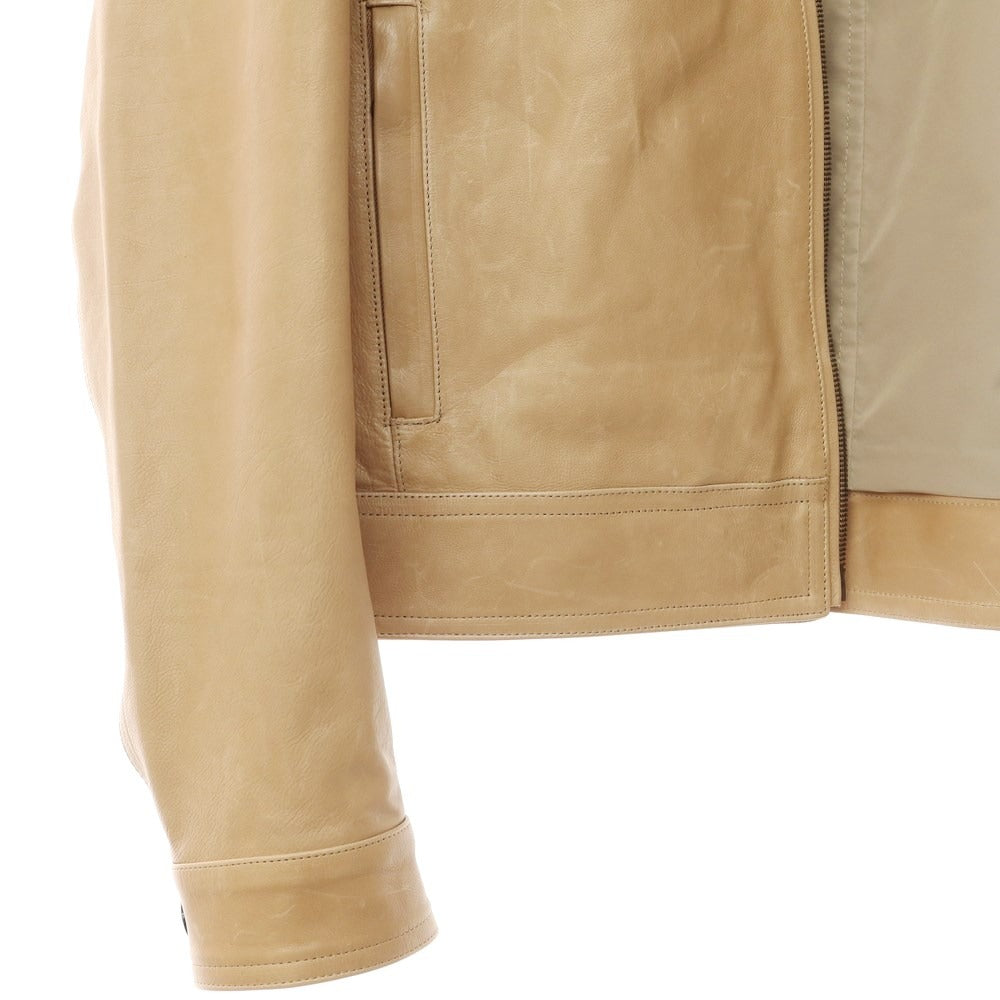 [Used] EMMETI JURI Calfskin Leather Single Riders Jacket Beige [Size 52] [BEI] [A/W] [Condition Rank B] ​​[Men&