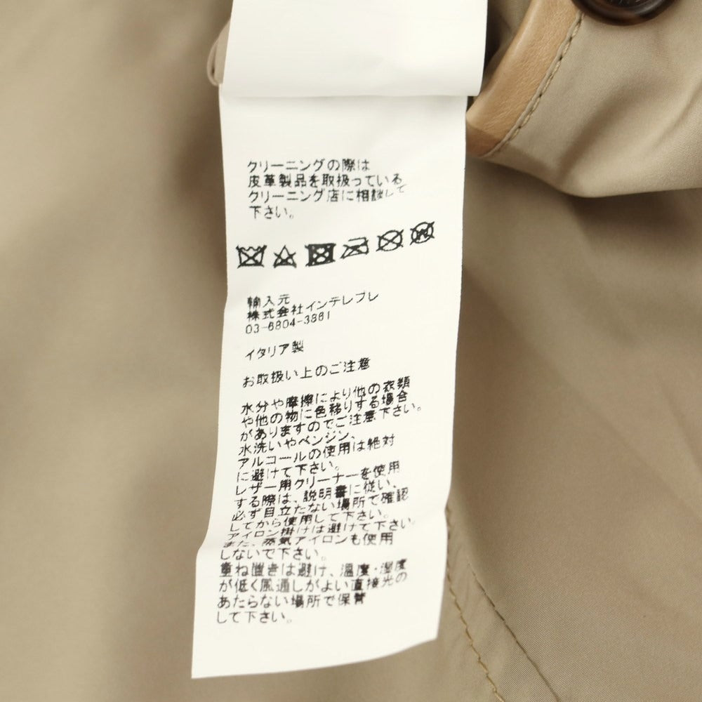 [Used] EMMETI JURI Calfskin Leather Single Riders Jacket Beige [Size 52] [BEI] [A/W] [Condition Rank B] ​​[Men&