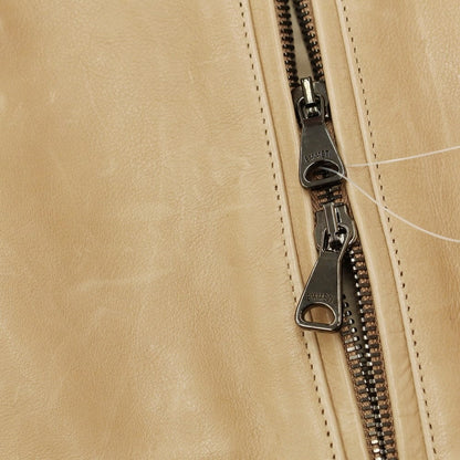 [Used] EMMETI JURI Calfskin Leather Single Riders Jacket Beige [Size 52] [BEI] [A/W] [Condition Rank B] ​​[Men&