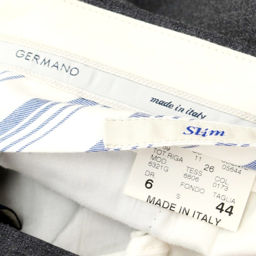 [Used] GERMANO Stretch Polyester Wool Slacks Pants Dark Gray [Size 44] [GRY] [S/S] [Condition Rank C] [Men&