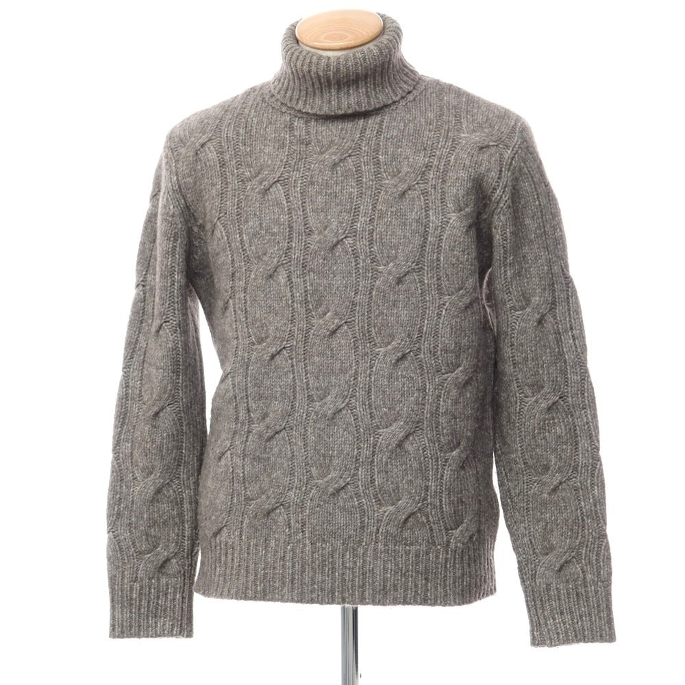 【中古】スリードッツ three dots ウールナイロン タートルネック プルオーバーニット グレー【サイズ表記なし(M位)】【GRY】【A/W】【状態ランクC】【メンズ】【769081】