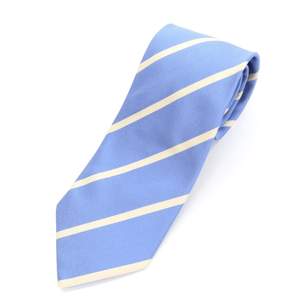 [Used] E.MARINELLA Striped Tri-Fold Silk Tie Blue x White [BLU] [S/S/A/W] [Condition Rank B] ​​[Men&