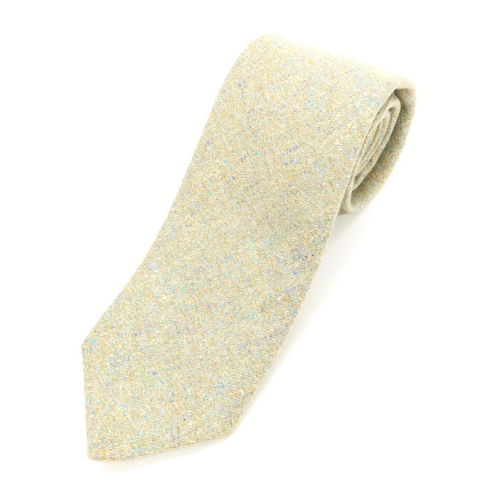 [Used] Ermenegildo Zegna 3-fold cashmere tie, beige x blue green [BEI] [A/W] [Condition rank B] ​​[Men&