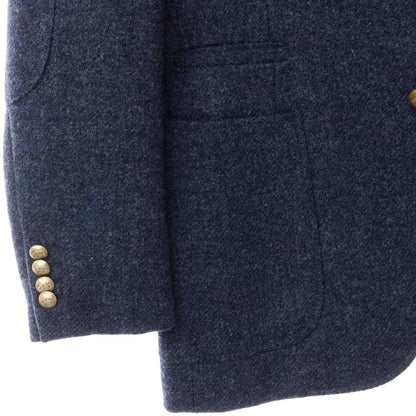 [Used] Trecento Uno 301 Tweed Wool Casual Jacket Navy [Size 50] [NVY] [A/W] [Condition Rank D] [Men&