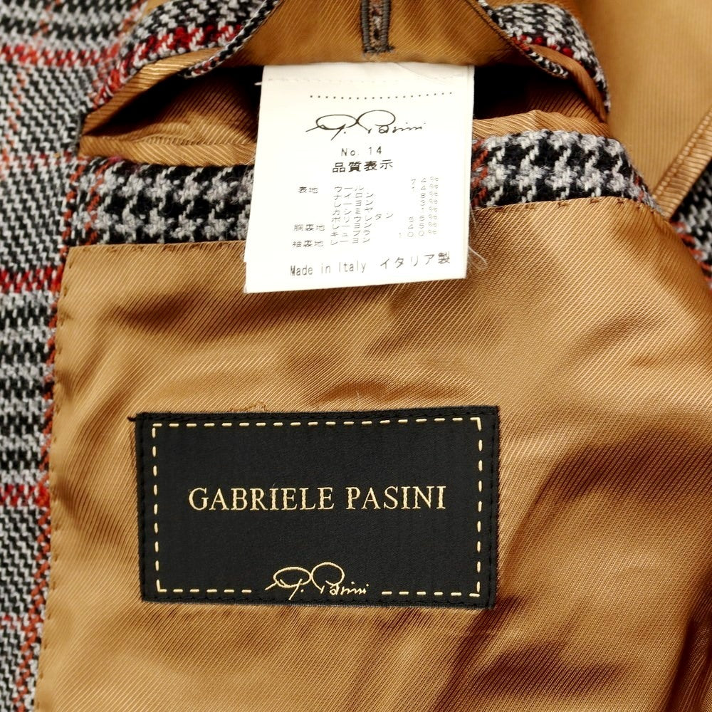 [Used] Gabriele Pasini wool check tailored jacket, gray x black [Size 44] [GRY] [A/W] [Condition Rank B] ​​[Men&