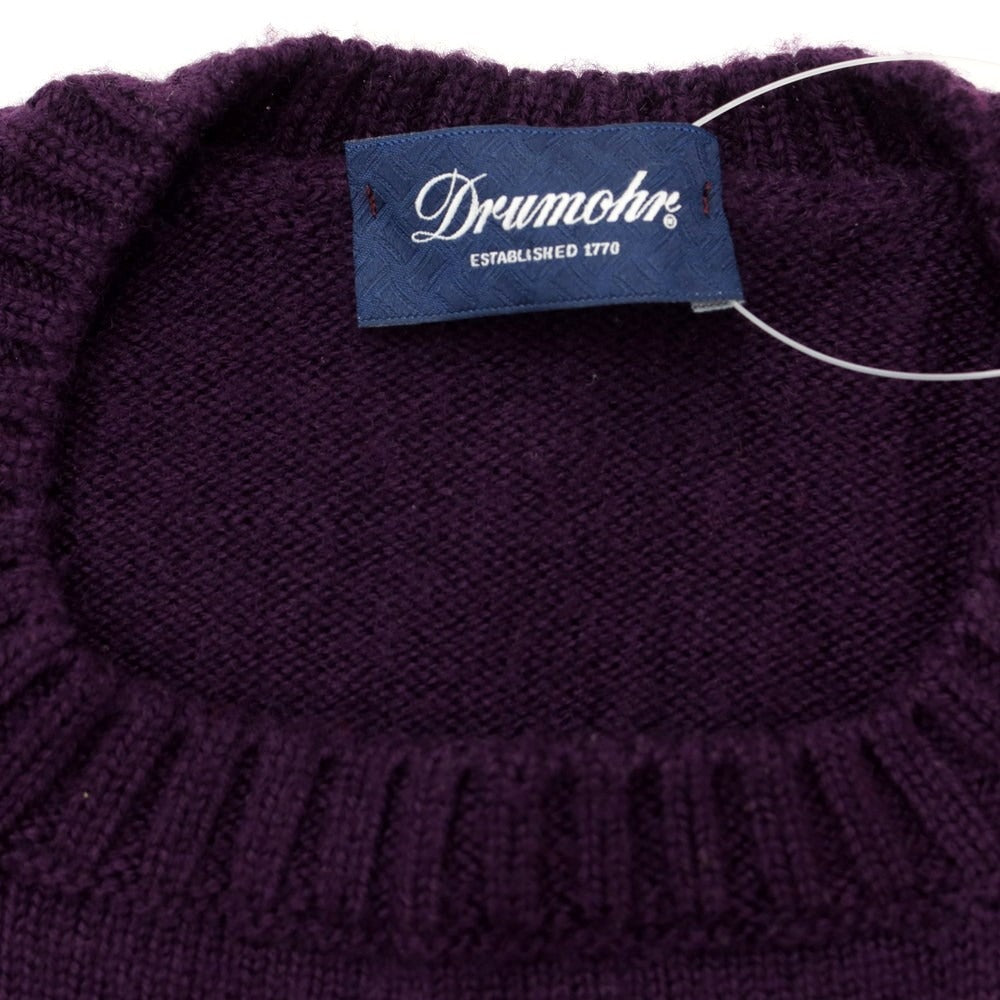 [Used] Drumohr Wool Crew Neck Pullover Knit Purple [Size 46] [PUP] [A/W] [Condition Rank C] [Men&