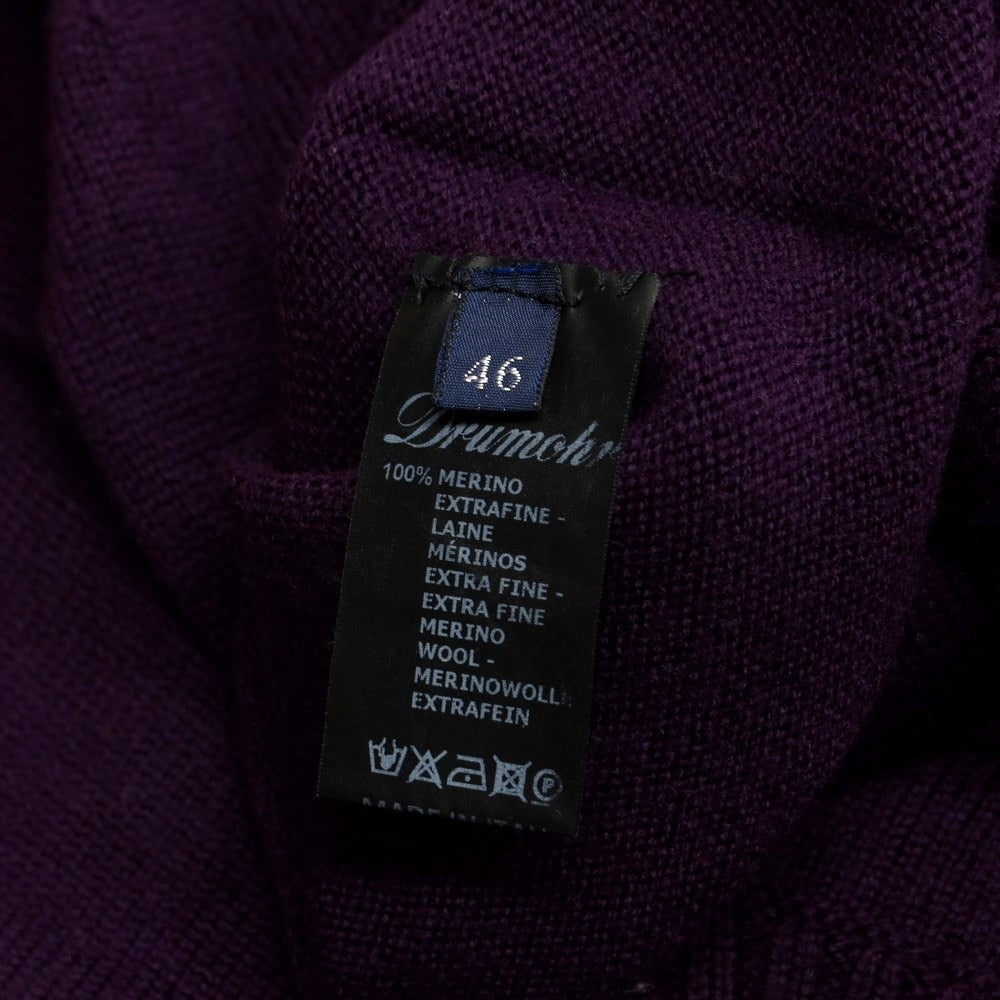 [Used] Drumohr Wool Crew Neck Pullover Knit Purple [Size 46] [PUP] [A/W] [Condition Rank C] [Men&