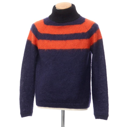 [Used] SASQUATCHfabrix. Mohair silk high neck pullover knit navy x red [Size S] [NVY] [A/W] [Condition rank B] ​​[Men&