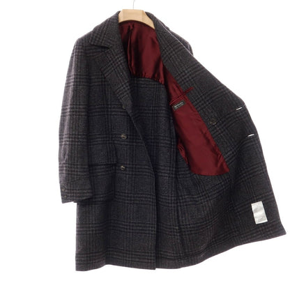 [Used] STILE LATINO Wool Cashmere Check Double Breasted Coat Gray x Black [Size 46] [GRY] [A/W] [Condition Rank B] ​​[Men&