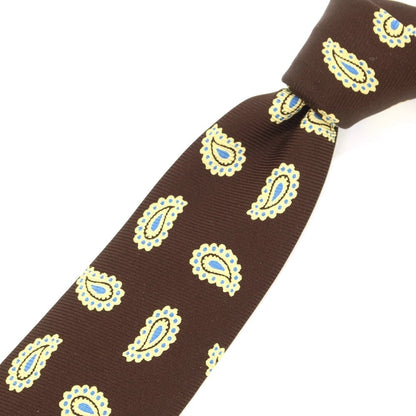 【中古】ジョン コンフォート JOHN COMFORT ペイズリー柄ネクタイ
 ブラウンxイエローベージュ【BRW】【S/S/A/W】【状態ランクB】【メンズ】
【769373】